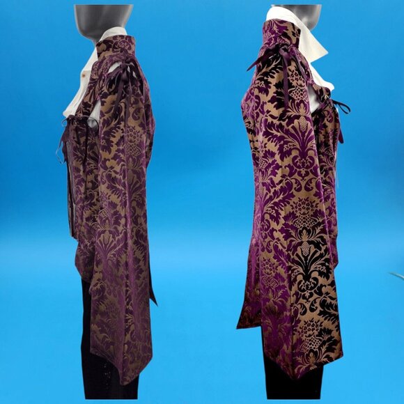 Victorian Steampunk Military Gothic Coat Dress Size 16 Women's Pirate Costume - Picture 7 of 10